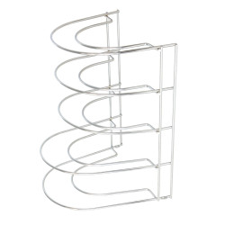 Soporte Vertical 5 Niveles Para Sartenes, Tapaderas, Acero Cromado