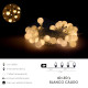 Guirnalda Luces Navidad Esfera 40 Leds Blanco Calido. Luz Navidad Interiores y Exteriores Ip44