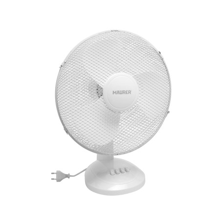 Ventilador Maurer Mesa Ø 40 cm. 45 W. Aspas gran tamaño, Inclinación ajustable, 3 velocidades