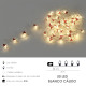 Guirnalda Luces Navidad A Pilas 50 Leds Papa Noel. Luz Calida Uso Interno IP20