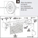 Disco Plastico Compacto Para Persianas. Rodamieto 120x40 mm. Para cintas hasta 20 mm.