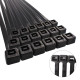 Brida Nylon 100%. Color Negro 3,6 x 370 mm. Bolsa 100 unidades. Abrazadera Plastico, Organizador Cables, Alta Resistencia