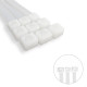 Brida Nylon 100%. Color Blanco / Natural 2,5 x 100 mm. 100 Piezas. Abrazadera Plastico, Organizador Cables, Alta Resistencia