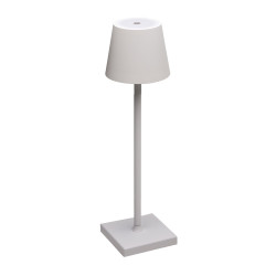 Lampara LED De Mesa Con Luz Regulable y Bateria Recargable Color Blanco, Lampara Mesa Jardin, Lampara Decoración