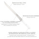 Cuchillo Husky Jamonero 25 cm. Hoja Acero Inoxidable, Cuchillo Jamon, Cuchillo Cortar Jamon Mango Ergonomico Blanco