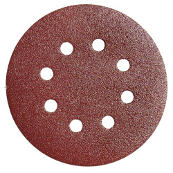 Lija Recambio Velcro Disco Ø 125 mm. Con Agujeros Grano 120 (10 Piezas)