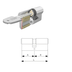 Cilindro Tesa Seguridad T60 /40x40  Latonado