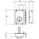 Cerradura Jis  240 Pintada Dorada 11x7/ Derecha