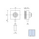 Cerradura CBM 2005 Puerta Cristal Llave Tubular