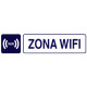 Rotulo Adhesivo 250x63 mm. Zona Wifi